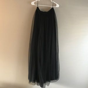 ECI Black Maxi Tulle Skirt New without Tags Size 4